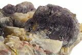 Purple Fluorite Crystals on Barite - Morocco #261730-1